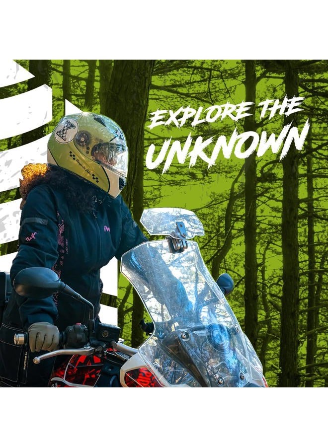HWK Adventure/Touring Motorcycle Jacket for Women, Women's Motorcycle Jacket with CE Armor for Enduro Motorbike Riding, Black/Pink, 3XL - Image 3