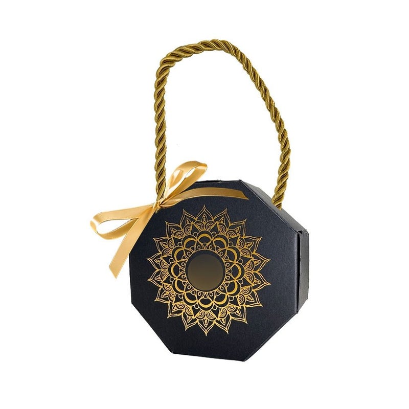 8pcs Ramadan Castle Gift Boxes with Rope and Ribbon for Eid Al Fitr Party Favors - Image 4