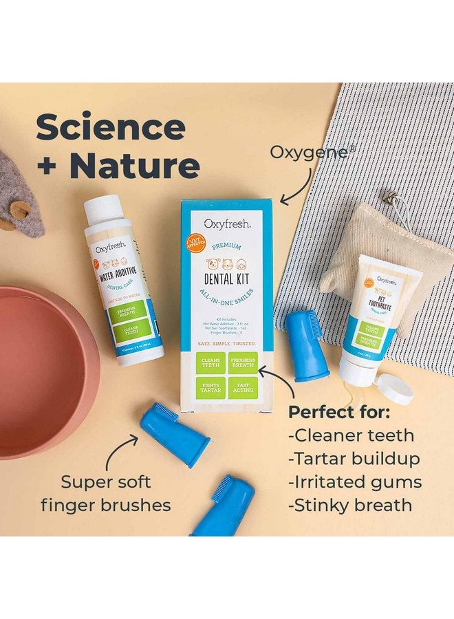 Oxyfresh Premium Pet Dental Kit for Dogs & Cats - Easy Solution for Pet Fresh Breath, Clean Teeth, Control Plaque & Tartar - Vet Formulated Pet Toothpaste 4oz + Water Additive 16oz Kit - Image 4