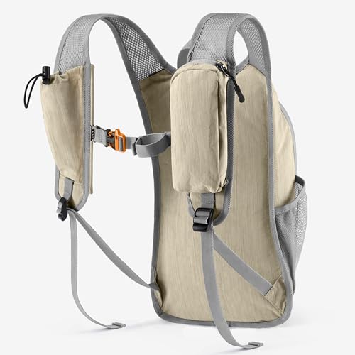 Uselike 10L Small Hiking Backpack Travel Daypack Lightweight Packable Back Pack for Women Men(Beige) - Image 2