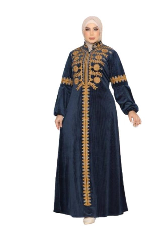 A high-quality Arabic velor jalabiya with a wonderful design, worn from 60/80 kilos  - Image 1