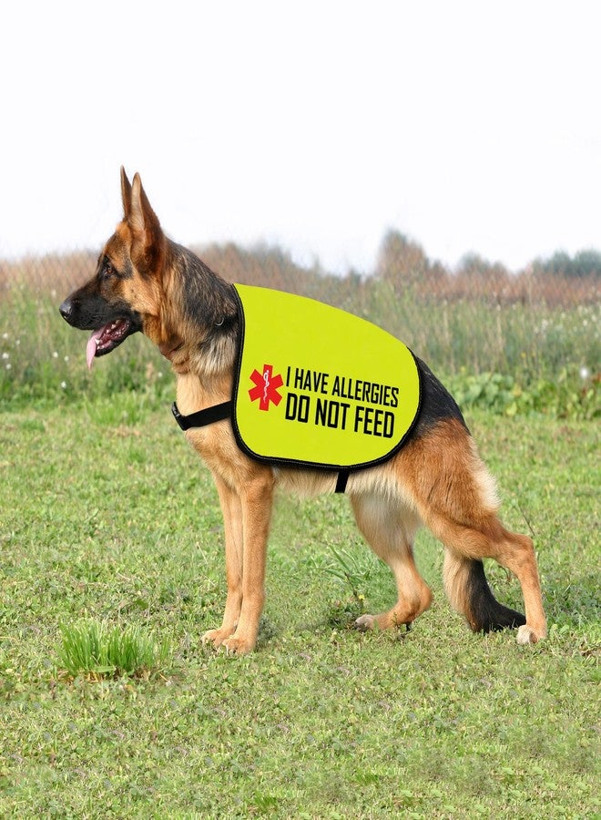 Zuo Bao Allergies Warning Dog Jacket Vest I Have Allergies Do Not Feed Dog Harness Special Diet Alleric Dog Gift (DO NOT Feed-Large) - Image 2