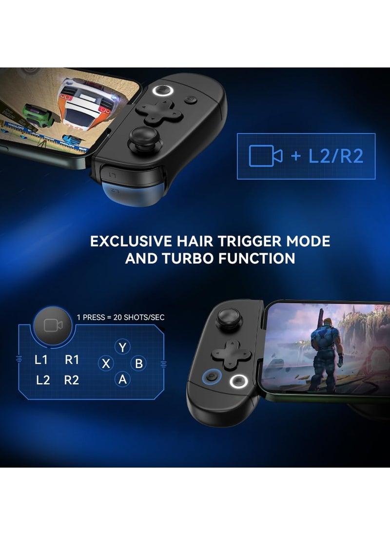 Generic - Professional Mobile Gaming Controllers LeadJoy M1 for iPhone (Lightning) with Cooling Conduction Plate, Hall Effect Joysticks, iPhone Controller with Turbo Function, Pass-through Charging - Image 1