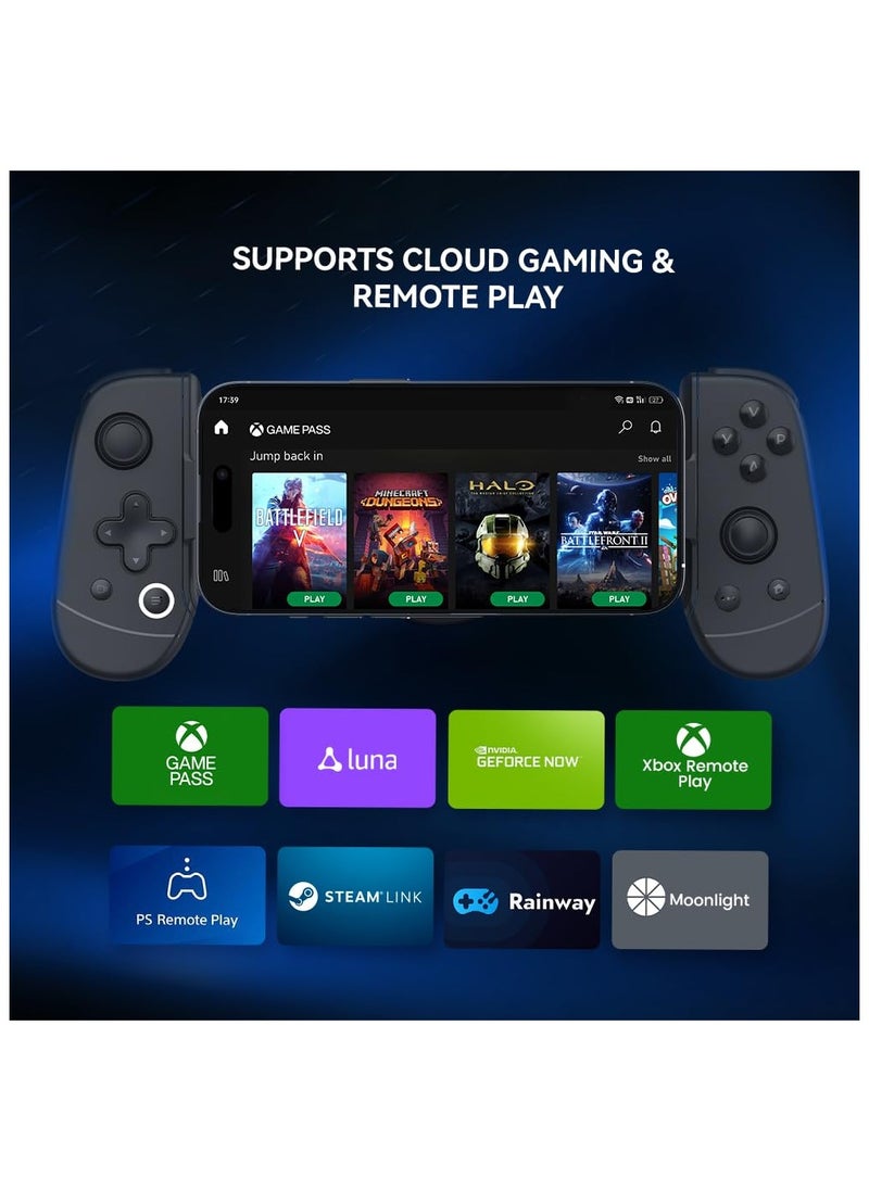 Generic - Professional Mobile Gaming Controllers LeadJoy M1 for iPhone (Lightning) with Cooling Conduction Plate, Hall Effect Joysticks, iPhone Controller with Turbo Function, Pass-through Charging - Image 1