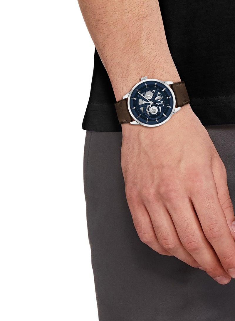 CALVIN KLEIN Modern Skeleton Men's Analog Leather Wrist Watch - 25200216 - Image 4