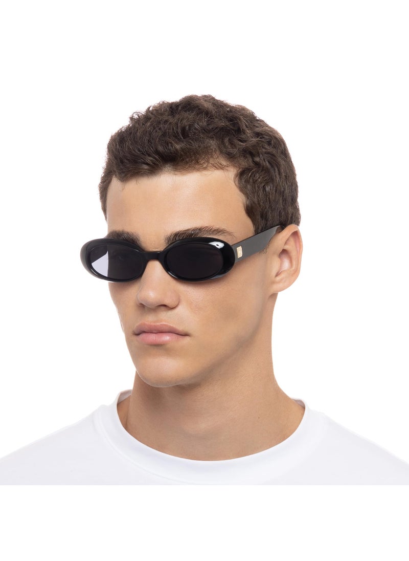 Le Specs Le Specs Work It! Sunglasses - Black, Oval, Unisex, Minimalist Sleek Style  - Image 3