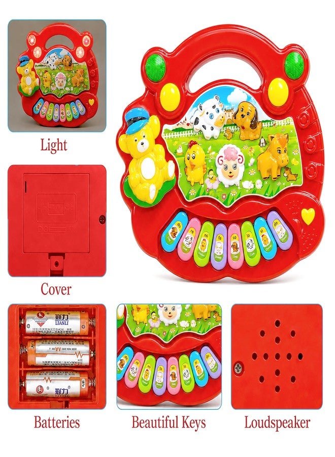VGRASSP Cute Musical Mini Animal Farm Piano Toy for Boys and Girls 17.5cm x 15cm (Farm Piano) - Image 4