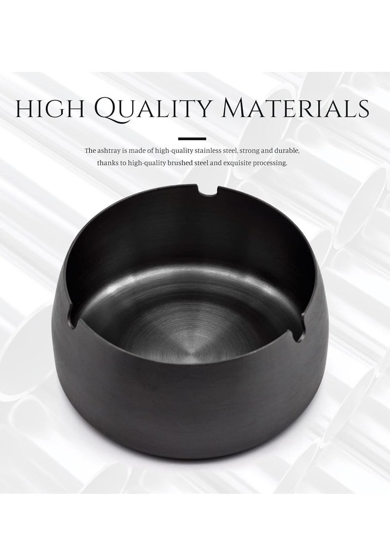 ALMUFARREJ Black Round Metal Cigarette Ashtray and Pump - Image 4