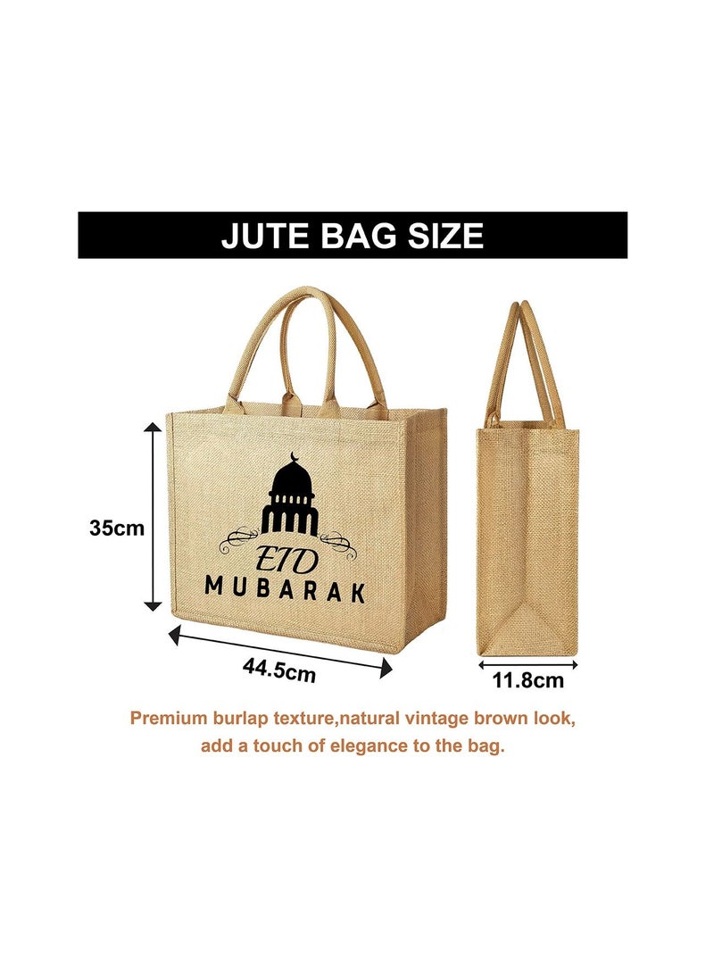 PRINTSHOP4ME Eid Mubarak Design Printed Reusable Tote Or Jute Bag - Image 2