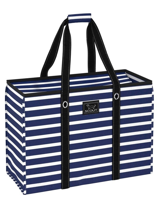 SCOUT Errand Boy - Extra Large Lightweight Utility Tote with Breakaway Zipper - Collapsible Grocery and Market or Beach Tote, Nantucket Navy, X-Large - Image 1