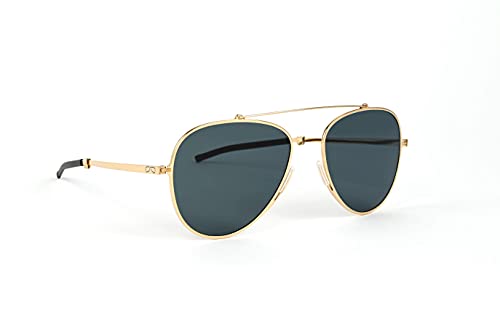 ThinOptics Milano Aluminum Case + Aviator Sunglasses, Gold Frame/G15 Lens, 54 mm - Image 5