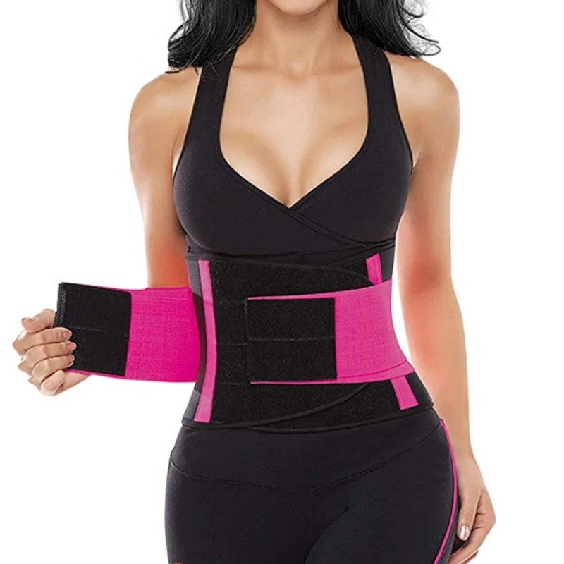 Bluejw Waist Trimmer Belt Adjustable Weight Loss Wrap - Sweat Workout Neoprene Waist Support & Back Trainer for Women Men - Image 2