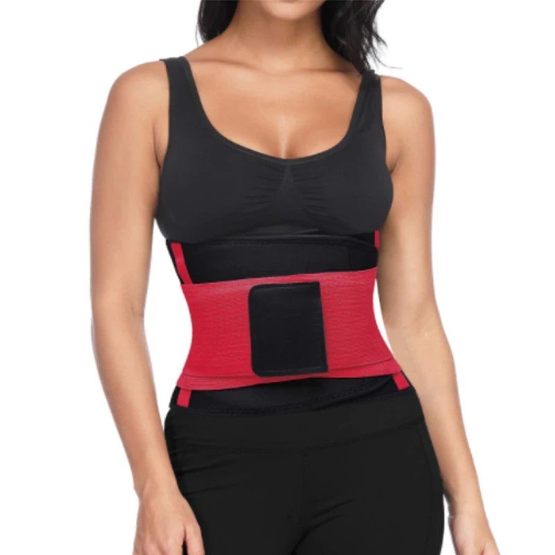 Bluejw Waist Trimmer Belt Adjustable Weight Loss Wrap - Sweat Workout Neoprene Waist Support & Back Trainer for Women Men - Image 1