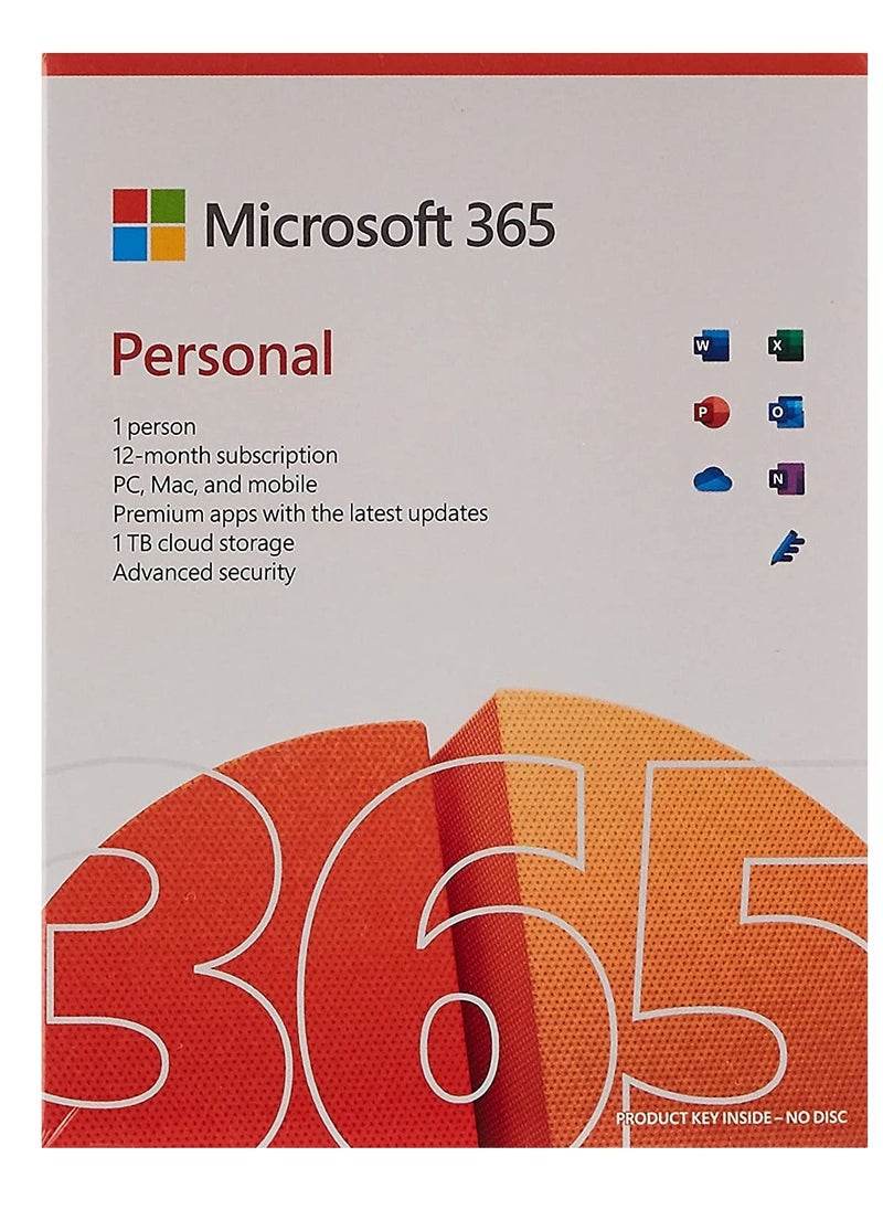Microsoft - Microsoft Office 365 Personal | 12-Month Subscription, 1 person | Word, Excel, PowerPoint | 1TB OneDrive cloud storage | PC/Mac - Image 1