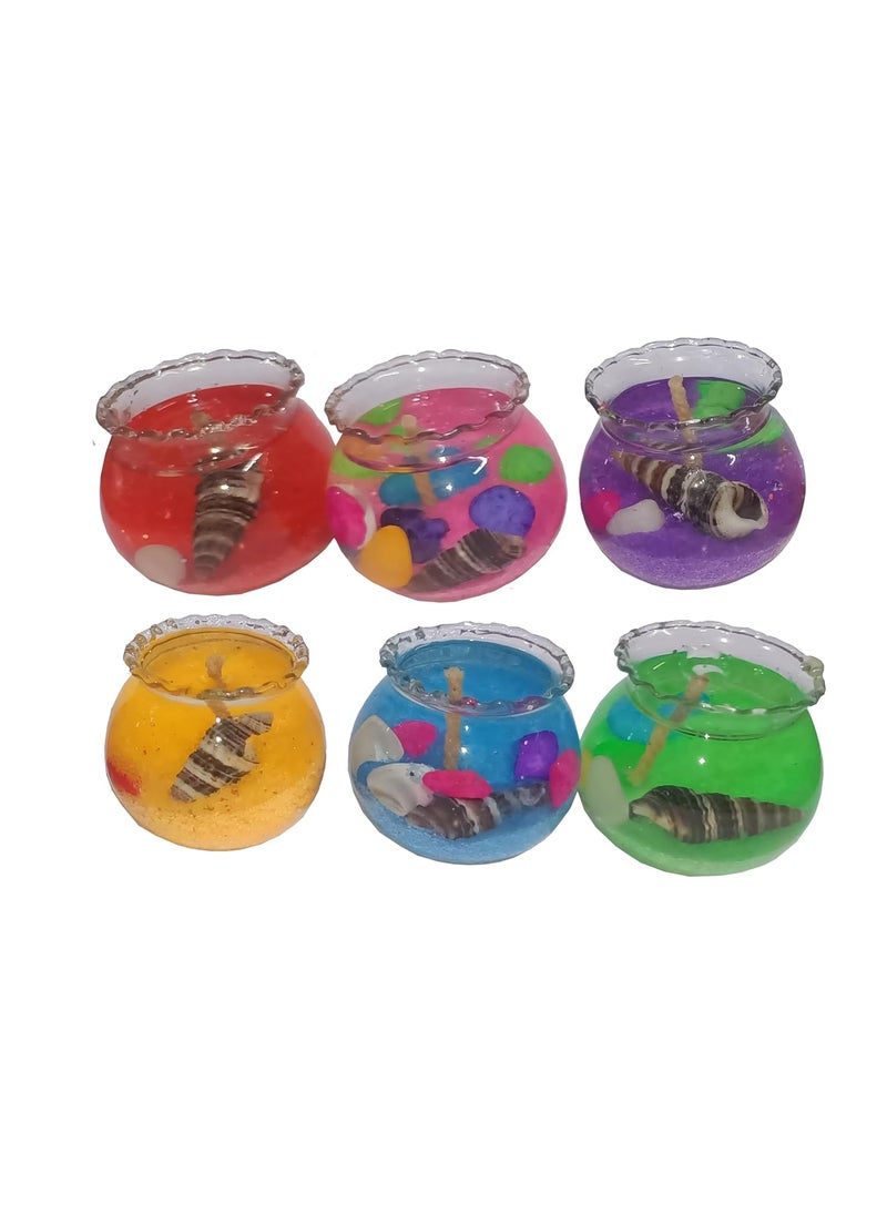 KARTIK eCraftstreet Mini Matka Gel Glass Candles Pack of 12 Smokeless Unscented Mini Matka Glass Gel Candles for Home Decoration Celebrations Burning Time 2hr3hrs Multicolor Pack of 12  - Image 4