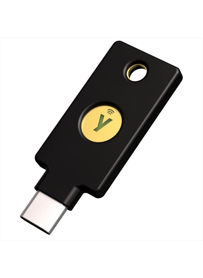 Yubico Security Key C NFC - Black- Two-Factor authentication (2FA) Security Key, Connect via USB-C or NFC, FIDO U2F/FIDO2 Certified  - Image 1
