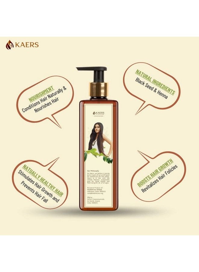 Kaers by Healthcrew - Kaers Kalonji Herbal Shampoo ; Black Seed And Henna ; Shampoo With Conditioner ; Paraben Free Sles Free Dioxane Free ; For All Hair Types ; Smooth Soft & Shiny Hair For Wow Effect ; 200 Ml - Image 1