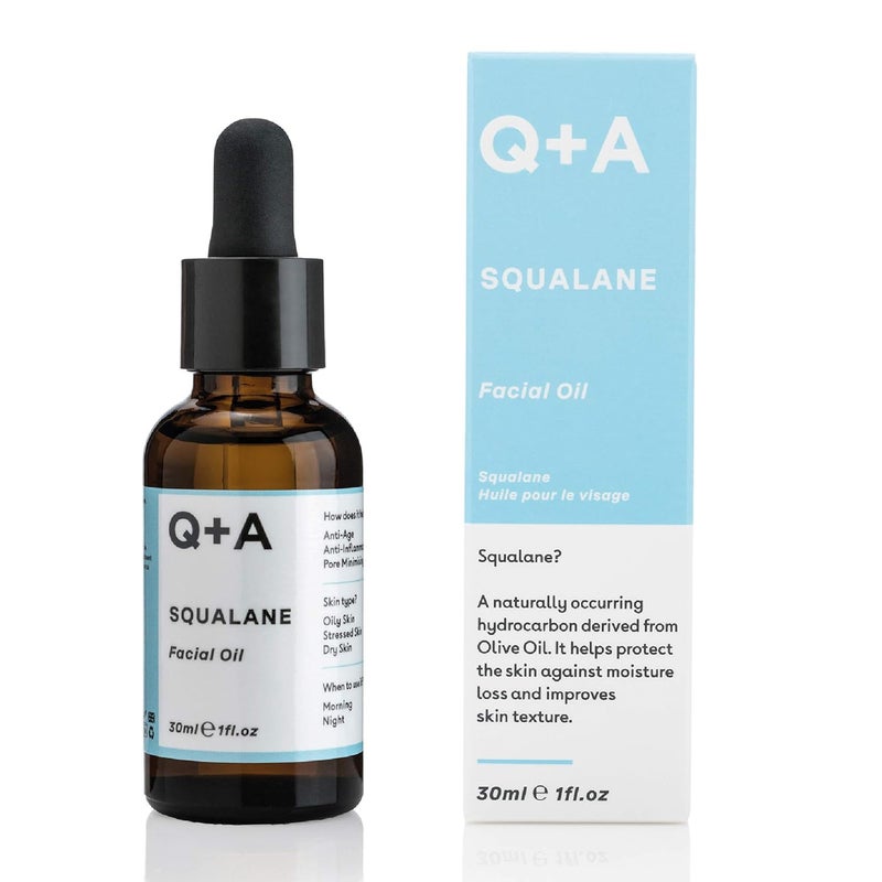 Q+A QA Squalane Facial Oil A super hydrating vegan facial oil derived from olive oil 30ml1floz