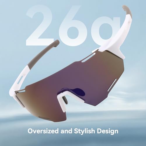 Karsaer Cycling Sport Sunglasses Mens UV400 Non-fogging Lens Goggles for Bicycle Fishing Baseball Running Cycling Golf E1386 - Image 3