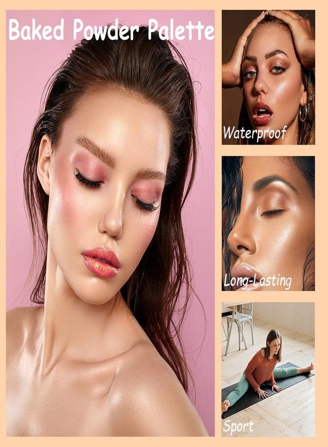Aaiffey 8 Colors Nude Eyeshadow Palette,Gold Glitter Eye Shadow Blendable Cream Eyeshadow For Eye Highlighter Pink Makeup Shade Soft Powder,Highly Pigmented,Long Lasting (#02) - Image 5