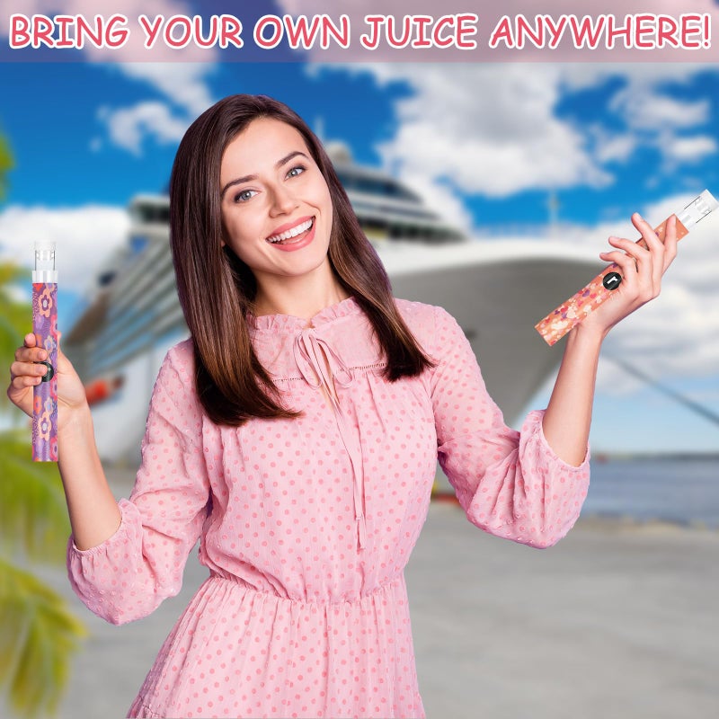FoldTier 39 Pcs Travel Tube Includes 12 Reusable Plastic Tube for Women Liquid Containers 24 Self Adhesive Wrappers 1 PVC Clear Case 2 Hopperâ€Œs(Stylish Style) - Image 2