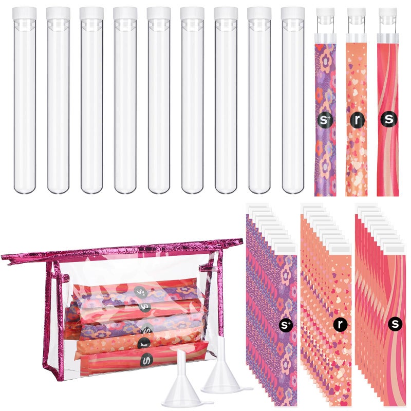 FoldTier 39 Pcs Travel Tube Includes 12 Reusable Plastic Tube for Women Liquid Containers 24 Self Adhesive Wrappers 1 PVC Clear Case 2 Hopperâ€Œs(Stylish Style) - Image 1