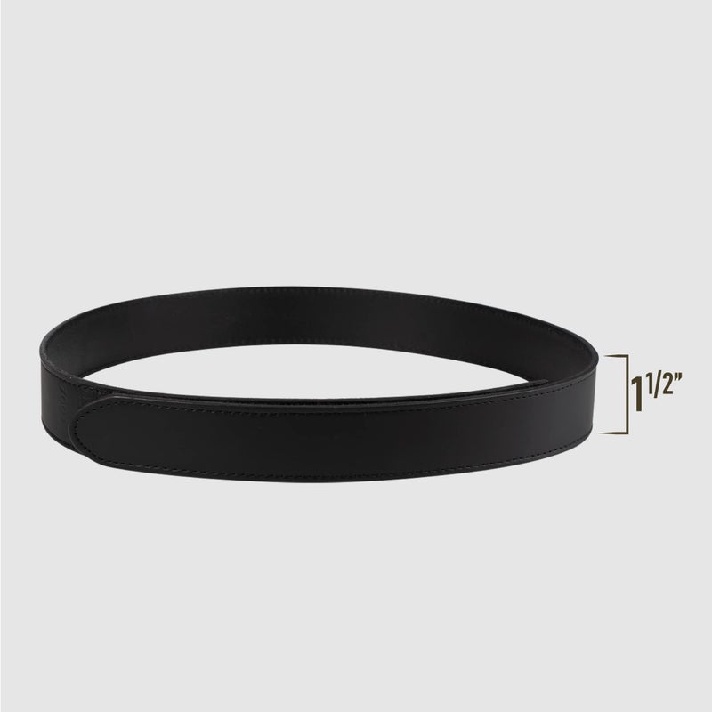 Perfect Fit Shield Wallets Mechanics Belt Buckleless No Scratch Leather Work Belt Hook and Loop Garrison Belts 1 1/2 Inch Wide Black Drum Died - Image 3