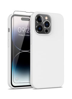 Houmt iPhone 14 Pro Case with 2 Pack Screen Protectors Liquid Silicone Ultra Slim Shockproof Protective Case Cover for iPhone 14 Pro Soft Anti Scratch Microfiber Lining 6.1 inch  - Image 1