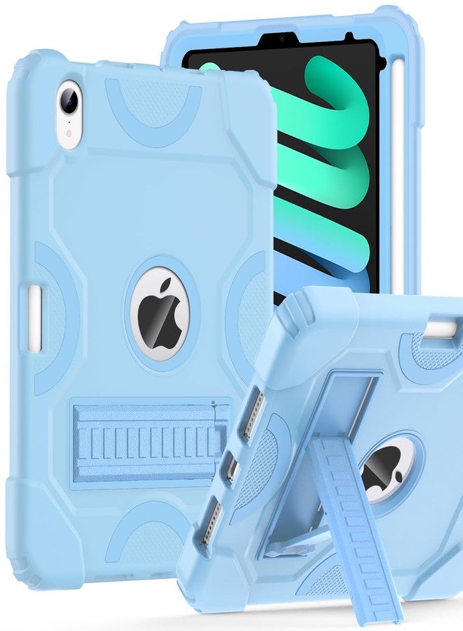 cantis جراب كانتيس لجهاز iPad Mini 7 A17 Pro 2024/ iPad Mini 6 2021 مقاس 8.3 بوصة، غطاء متين مقاوم للصدمات لجهاز iPad Mini من الجيل السابع/السادس مقاس 8.3 بوصة مع حامل قلم، لون أزرق سماوي - Image 1