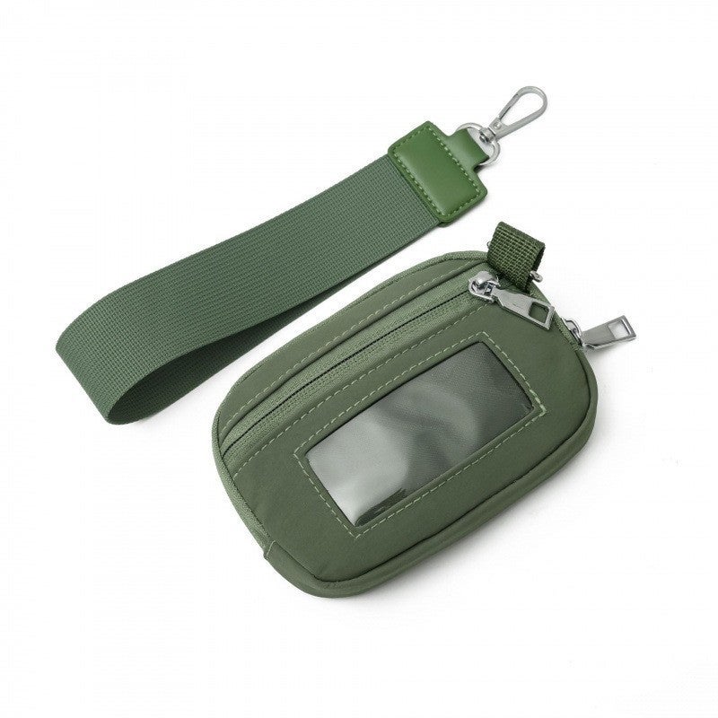 Wholesale Simple Wind Waterproof Nylon Small Purse Multi-function Card Case Keychain Women Coin Coin Purse - Image 1