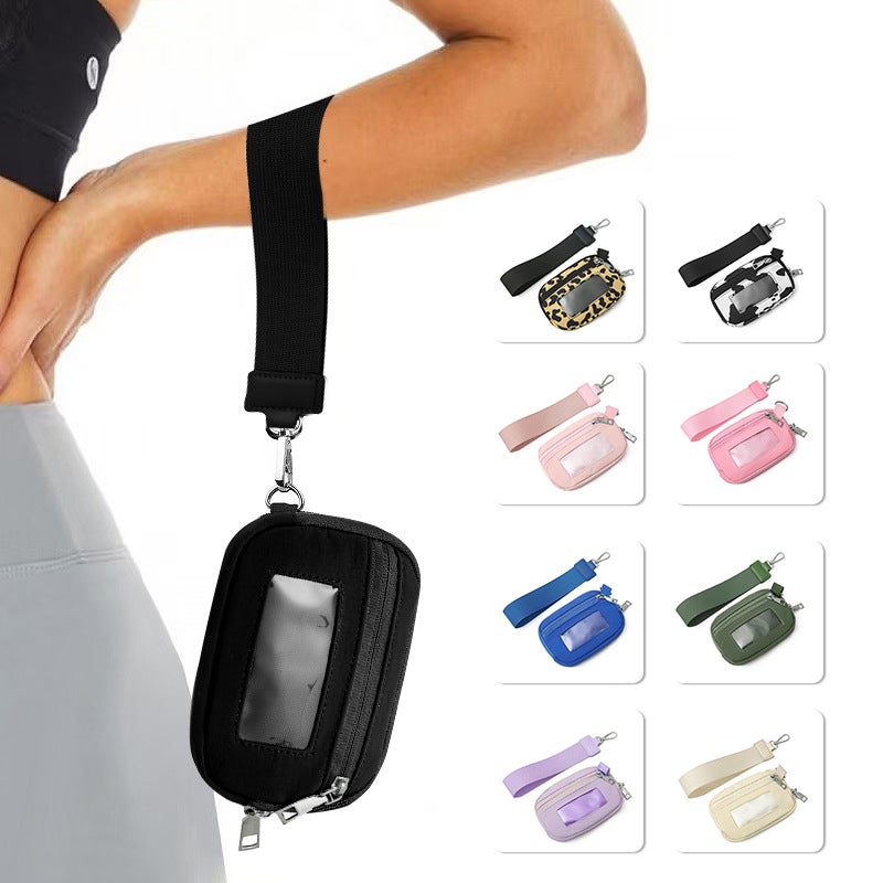 Wholesale Simple Wind Waterproof Nylon Small Purse Multi-function Card Case Keychain Women Coin Coin Purse - Image 2