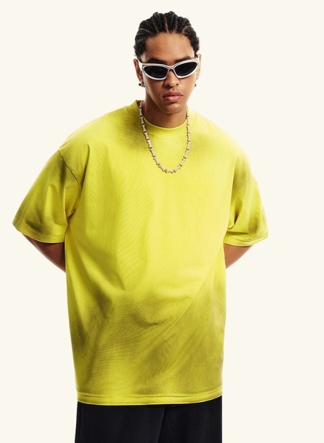 Mei Stylish Men's and Women's Casual Breathable Loose Shoulder Oversize Short Sleeve Crew Neck T-shirt - Image 3