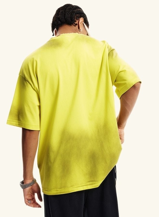 Mei Stylish Men's and Women's Casual Breathable Loose Shoulder Oversize Short Sleeve Crew Neck T-shirt - Image 4