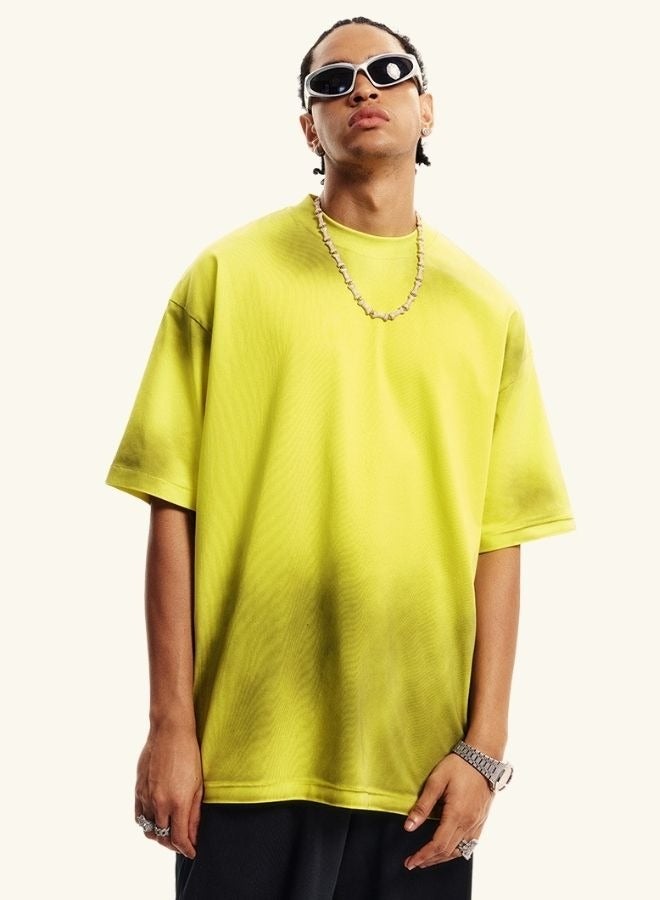 Mei Stylish Men's and Women's Casual Breathable Loose Shoulder Oversize Short Sleeve Crew Neck T-shirt - Image 1