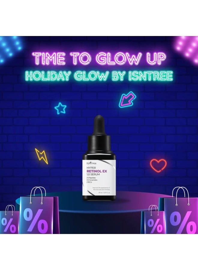 IsNtree Hyper Retinol EX 1.0 Serum 20ml | 5 Peptides | 5 Cermaides | Helps Reduce Fine Lines - Image 2