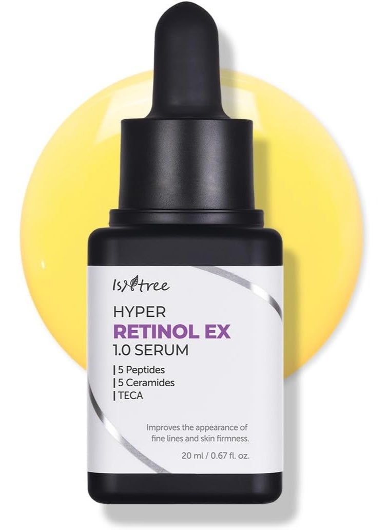 IsNtree Hyper Retinol EX 1.0 Serum 20ml | 5 Peptides | 5 Cermaides | Helps Reduce Fine Lines - Image 1