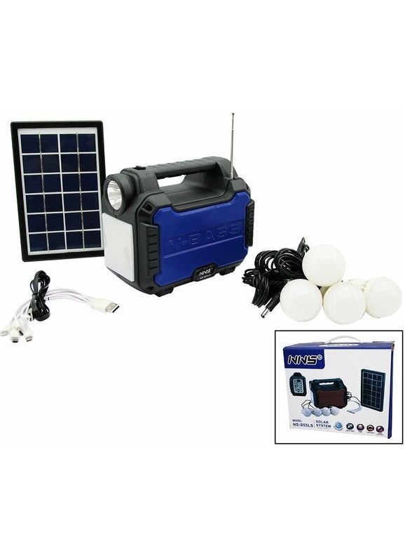Begin Power Solar Energy Flashlight Radio Bluetooth Mp3 Powerbank 4 Bulbs Camping Lighting 