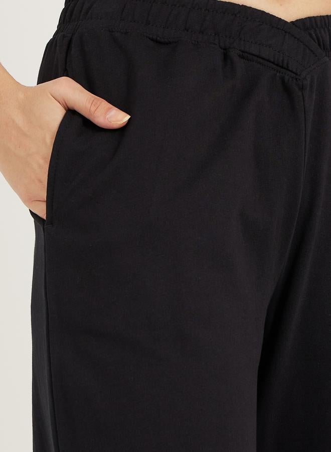 ستايلي بنطلون رياضي بخصر مرتفع ورباط متقاطع وأرجل مستقيمة - Image 3