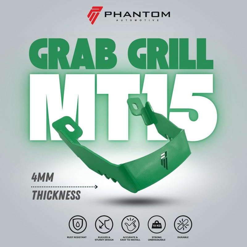 PHANTOM AUTO Premium MT-15 Grab Handle | Grab Tail Guard | Rustproof & Weather-Resistant | Metal Grab Rail Handle for MT-15 | Rustproof & Weather-Resistant (Green) - Image 2