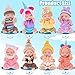 dollbie 8 Pack Mini Baby Dolls 4 inch Animal Theme Lifelike Baby Dolls for Girls - Image 4