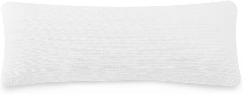 DOWNSTORIA Body Pillow Cover, Boho Decorative Long Body Pillow Pillowcase, Large Lumber Pillowcase, Ultra Soft Microfiber Pillowcase with Envelope Closure 20x54 inch (Boho White) - Image 1