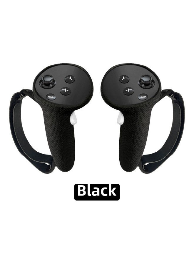 Meta Quest3 Handle Case VR Accessories Quest3 Virtual Host Game All-inclusive Handle Silicone Protective Case-Product Color:Black-Model:Applicable To Meta Quest 3