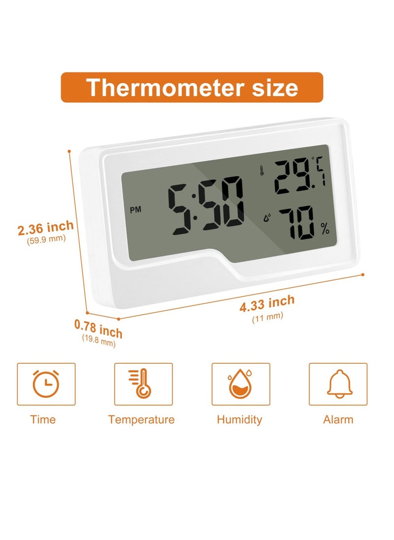 Generic - Digital Thermometer Hygrometer, Room Calibrated Humidity Meter, Temperature Humidity Monitor Indicator Sensor, Digital Date Clock, for Wall, Kitchen, Greenhouse, Indoor Baby - Image 1
