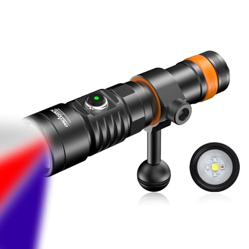 ORCATORCH D710V MK2 2300 Lumens Upgraded Underwater Video Light, White Red Violet Tri-Color, 120-Degree Wide Beam Scuba Flashlight for Dive Photography Fill Light and Fluorescent Night Diving - Image 1