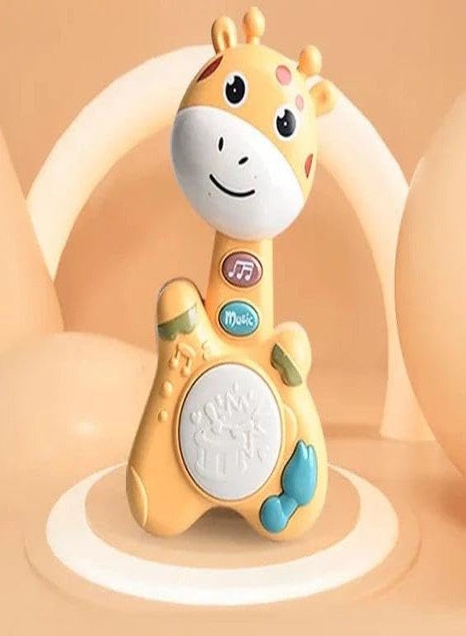 Radhya Accessories Giraffe Shape Musical Drum Toy for Kids Babies Interactive & Musical Rattle, Sensory Sound Toy for Kids, Travel-Friendly & Safe Gift for Boys & Girls (12 Months+) (Yellow) - Image 2