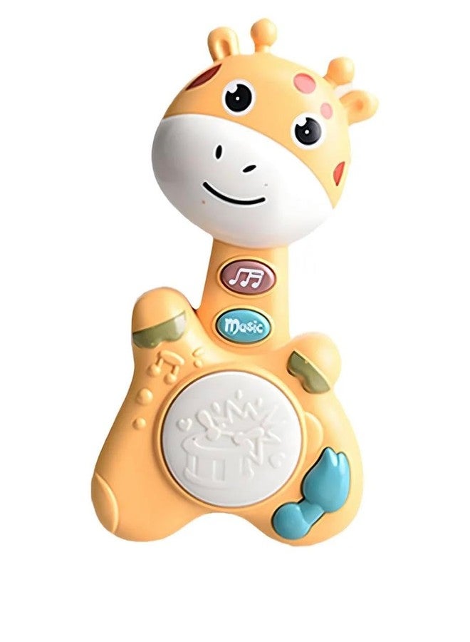 Radhya Accessories Giraffe Shape Musical Drum Toy for Kids Babies Interactive & Musical Rattle, Sensory Sound Toy for Kids, Travel-Friendly & Safe Gift for Boys & Girls (12 Months+) (Yellow) - Image 1