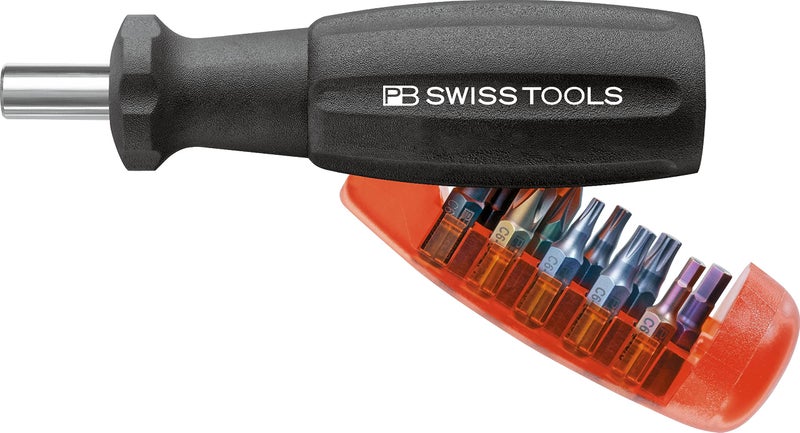 PB Swiss Tools Insider 2 - Universal 1/4" bit holder with 10 PrecisionBits in the handle - Image 5