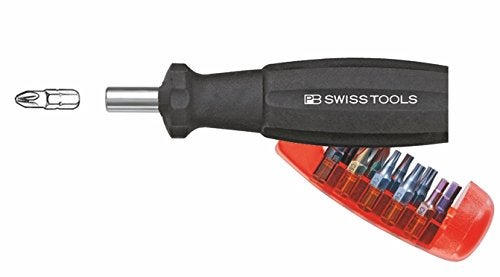 PB Swiss Tools Insider 2 - Universal 1/4" bit holder with 10 PrecisionBits in the handle - Image 2
