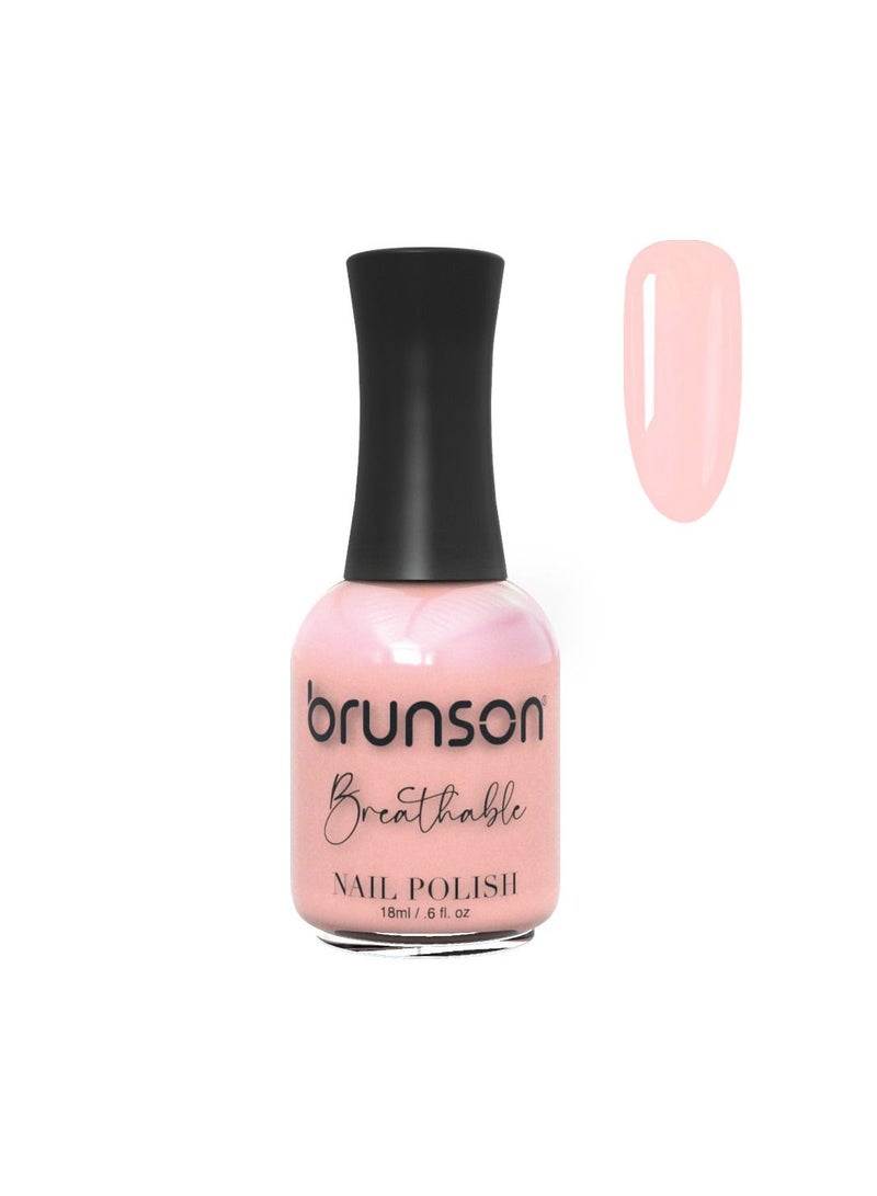Brunson breathable nail polish halal nail lacquer wudu friendly quick dry long lasting but easy peel off glossy shine water based nail paint 18ml