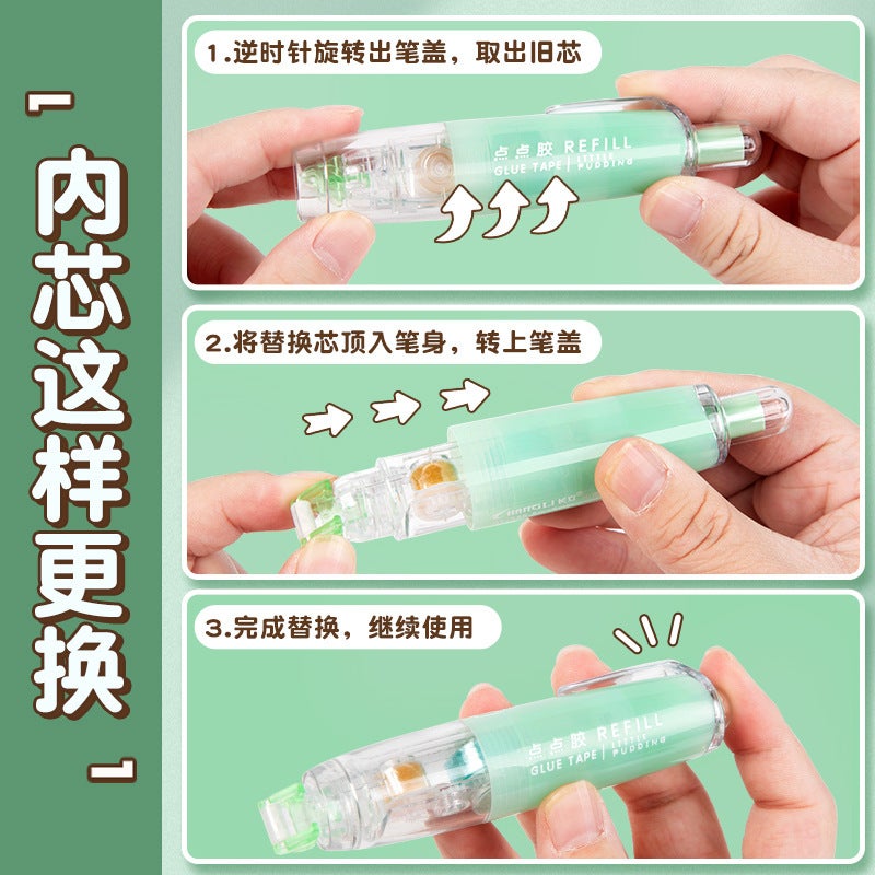 [Press Dot Glue] Changli Correction Tape Manual Hand Account Dot Glue Double-Sided Adhesive Mini Paste New Chinese Goods - Image 5